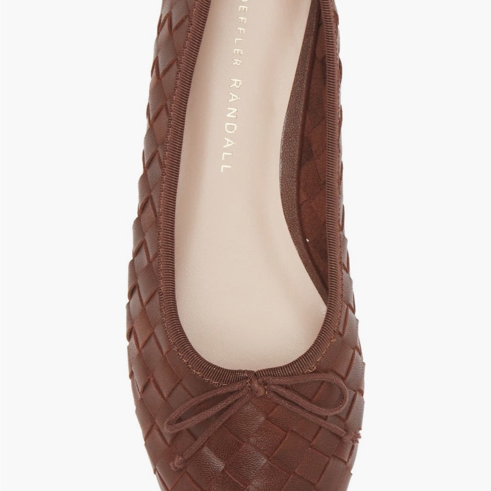 Loeffler Randall Brown Woven Leather Flats